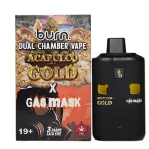 Burn Extracts – Dual Chamber Disposable Vape – Acapulco Gold + Gas Mask (3G +3G)