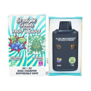 Straight Goods – Dual Chamber Vape – Blueberry OG Kush 3G 3G