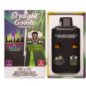 Straight Goods – Dual Chamber Vape – Northern Lights Durban Poison 3G 3G