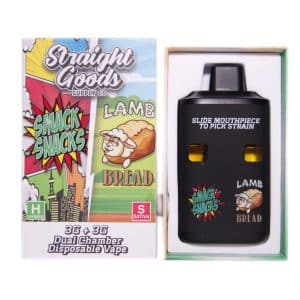 Straight Goods – Dual Chamber Vape – Smack Snacks + Lamb Bread (3G + 3G)