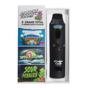 Straight Goods – Triple Chamber Vape – Blueberry Cookies + Space Guava + Sour Pebbles (3 Grams + 3 Grams + 3 Gram)