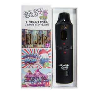 Straight Goods – Triple Chamber Vape – El Jefe + Rocket Pops + Acai Berry Gelato (3 Grams + 3 Grams + 3 Gram)