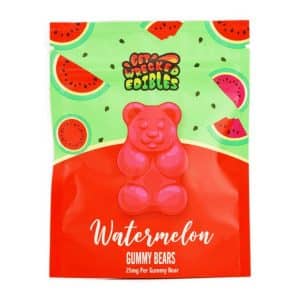Get Wrecked Edibles – Watermelon Gummy Bears 300mg THC
