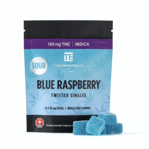 Twisted Extracts Sour Blue Raspberry Twisted Singles 160mg THC Indica