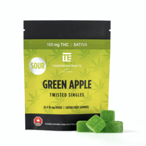 Twisted Extracts Sour Green Apple Twisted Singles 160mg THC Sativa