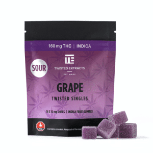 Twisted Extracts Sour Grape Twisted Singles 160mg THC Indica