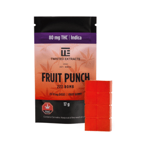Twisted Extracts Fruit Punch ZZZ Bomb 80mg THC Indica