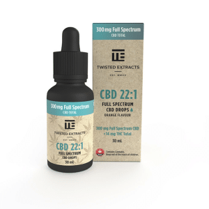 Twisted Extracts – Oil Tincture – CBD 22:1 Full Spectrum Orange Flavoured (300mg CBD – 30ml)
