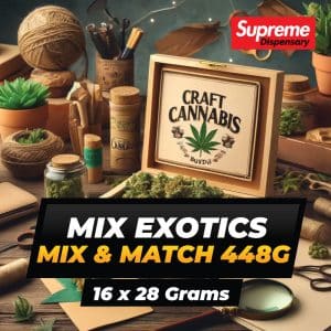 Buy Mix & Match Flower Exotics 448G (16 x 28 Grams) at Supreme Dispensary