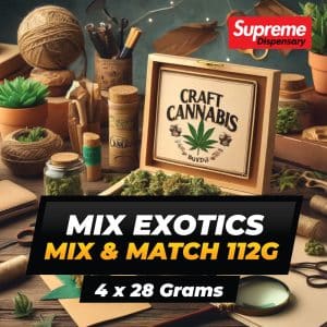 Buy Mix & Match Flower Exotics 112G (4 x 28 Grams) at Supreme Dispensary