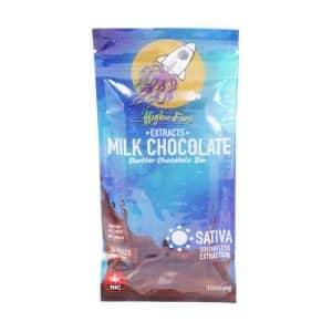Higher Fire Extracts - Shatter Chocolate Bar – Milk Chocolate 1000mg THC (Sativa)