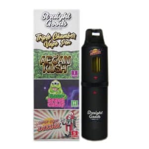 Buy Straight Goods - Triple Chamber Vape - Afghan Kush + Sour Space Candy + Super Sour Diesel (3 Grams + 3 Grams + 3 Gram) at Supreme Dispensary
