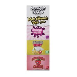 Buy Straight Goods - Triple Chamber Vape - Bubba Kush + Stoned Fruit + Strawberry Cough (3 Grams + 3 Grams + 3 Gram) at Supreme Dispensary