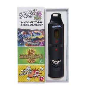 Buy Straight Goods - Triple Chamber Vape - Dream Cake+ Golden Pineapple + Peach Crescendo (3 Grams + 3 Grams + 3 Gram) at Supreme Dispensary