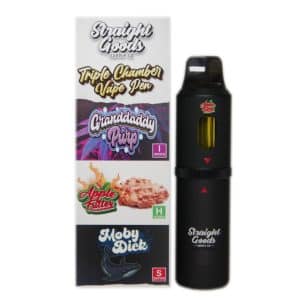 Buy Straight Goods - Triple Chamber Vape - Grand Daddy Purp + Apple Fritter + Moby Dick (3 Grams + 3 Grams + 3 Gram) at Supreme Dispensary