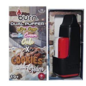 Buy Burn Extracts - Dual Puffer – Live Resin Ice Cream Cake x Cookies and Cream (2 Grams + 2 Grams) at Supreme Dispensary