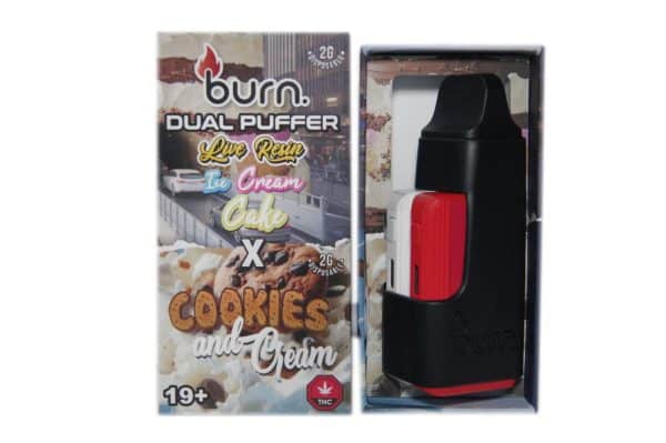 Buy Burn Extracts - Dual Puffer – Live Resin Ice Cream Cake x Cookies and Cream (2 Grams + 2 Grams) at Supreme Dispensary