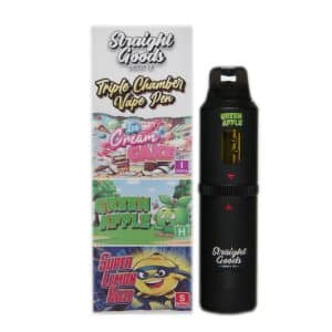 Buy Straight Goods - Triple Chamber Vape - Ice Cream Cake + Green Apple + Super Lemon Haze (3 Grams + 3 Grams + 3 Gram) at Supreme Dispensaryv