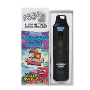 Buy Straight Goods - Triple Chamber Vape - Mazar Kush + Coconut Peach + Sour Patch Kids (3 Grams + 3 Grams + 3 Gram) at Supreme Dispensary