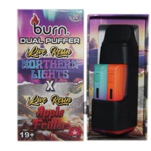 Buy Burn Extracts - Dual 2 Gram Puffer – Live Resin Northern Lights x Live Resin Apple Fritter (2 Grams + 2 Gram) at Supreme Dispensary