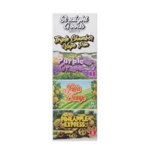 Buy Straight Goods - Triple Chamber Vape - Purple Grape + Jaffa Orange + Pineapple Express (3 Grams + 3 Grams + 3 Gram) at Supreme Dispensary
