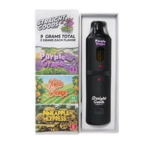 Buy Straight Goods - Triple Chamber Vape - Purple Grape + Jaffa Orange + Pineapple Express (3 Grams + 3 Grams + 3 Gram) at Supreme Dispensary