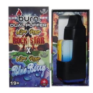 Buy Burn Extracts - Dual 2 Gram Puffer – Live Resin Rockstar x Live Resin Blueberry (2 Grams + 2 Gram) at Supreme Dispensary