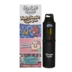 Buy Straight Goods - Triple Chamber Vape - Snoop Dogg OG + Wedding Cheesecake + Donut Shop (3 Grams + 3 Grams + 3 Gram) at Supreme Dispensary