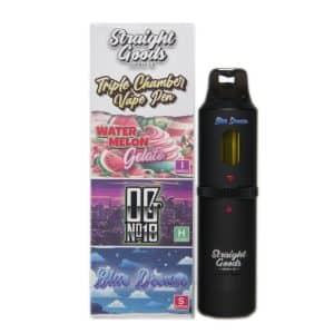 Buy Straight Goods - Triple Chamber Vape - Watermelon Gelato + OG No18 + Blue Dream (3 Grams + 3 Grams + 3 Gram) at Supreme Dispensary