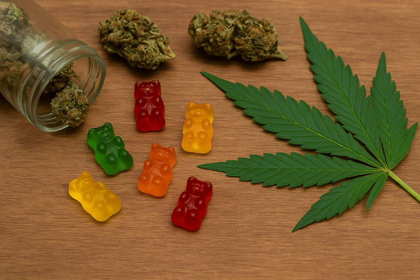 Colorful cannabis gummy bears, highlighting the appeal and benefits of cannabis edibles