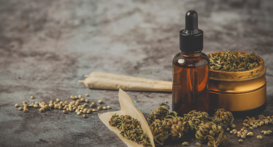 Different types of cannabis extracts like weed, wax, and oil, showcasing the best extracts online in Canada