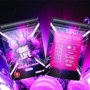 One Life Edibles - Bubble Gum Gummy - 300mg THC (Indica)