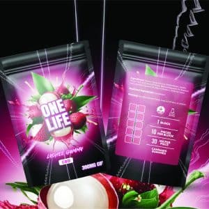 One Life Edibles - Lychee Gummy - 300mg CBD