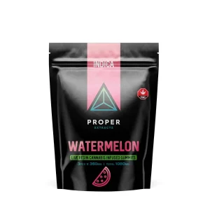 Buy Proper Extracts Edibles – Triangles 1080mg Live Resin Gummies – Watermelon at Supreme Dispensary Online