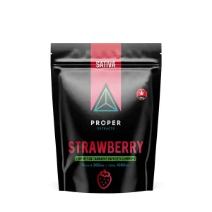 Buy Proper Extracts Edibles – Triangles 1080mg Live Resin Gummies – Strawberry at Supreme Dispensary Online