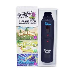 Straight Goods - Triple Chamber Vape - Garlic Kush + Key Lime Pie + Juicy Blueberry (3 Grams + 3 Grams + 3 Gram)