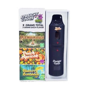 Straight Goods - Triple Chamber Vape - Kinshasa + Peach Apricot + Blueberry Lemonade (3 Grams + 3 Grams + 3 Gram)