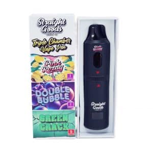 Straight Goods - Triple Chamber Vape - Pink Rozay + Double Bubble + Green Crack (3 Grams + 3 Grams + 3 Gram)