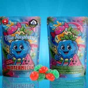 Sky High Edibles - Blue Raspberry + Watermelon Gummy 3000mg THC