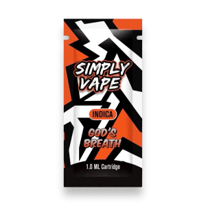 Simply Vapes – THC Cartridge God’s Breath 1ML (Indica)