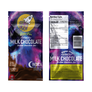 Buy Higher Fire Extracts – Shatter Chocolate Bar – Milk Chocolate 2000mg THC (Indica) THC at Supreme Dispensary Online