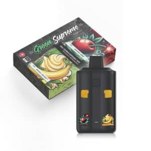 Buy Green Supreme – Dual Chamber Disposable THC Vape Pen - Cherry Bomb + Banana Sherbet (3 Grams + 3 Grams) at Supreme Dispensary Online
