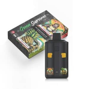 Green Supreme – Dual Chamber Disposable THC Vape Pen - Laughing Buddha + Pineapple Express (3 Grams + 3 Grams)