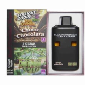 Buy Straight Goods - Dual Chamber Vape - Choco Chocolata + Cherra Melon (3 Grams + 3 Grams) at Supreme Dispensary Online