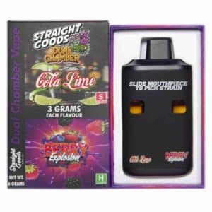 Buy Straight Goods - Dual Chamber Vape - Cola Lime + Berry Explosion (3 Grams + 3 Grams) at Supreme Dispensary Online
