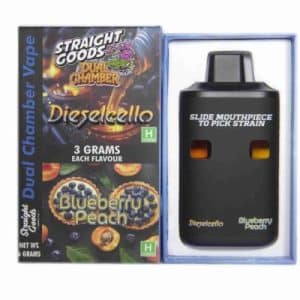 Buy Straight Goods - Dual Chamber Vape - Dieselcello + Blueberry Peach (3 Grams + 3 Grams) at Supreme Dispensary Online