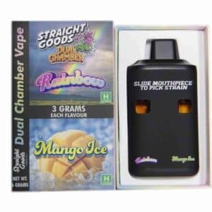 Buy Straight Goods - Dual Chamber Vape - Rainbow + Mango Ice (3 Grams + 3 Grams) at Supreme Dispensary Online
