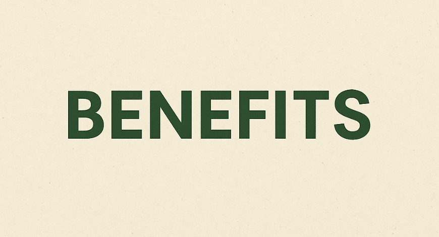 The benefits of mail order weed highlighted with bold green text on beige background