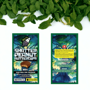 Buy Higher Fire Extracts Shatter Peanut Butter Chocolate Cups Mint mg THC at Supreme Dispensary Online