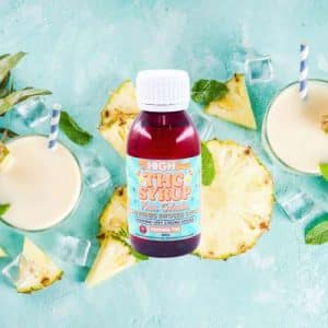 Buy Sky High Syrup - Pina Colada 1000mg THC at Supreme Dispensary Online